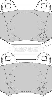 BORG & BECK Комплект тормозных колодок, дисковый тормоз BBP1907